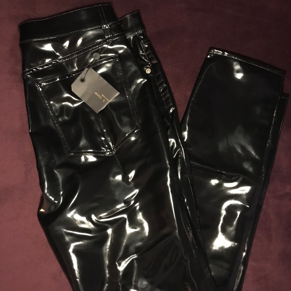 RAG & BONE Vinyl Super High Rise Ankle Skinny - Picture 3 of 8